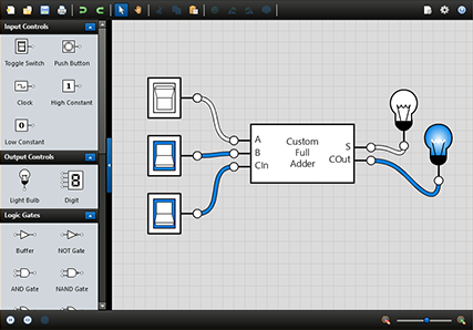 Screenshot of Logic.ly custom integrated circuit