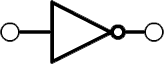 ANSI /IEEE NOT Gate (inverter) symbol